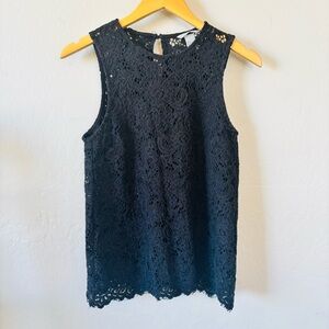 H&M | Black Lace crochet‎ Sleeveless Top